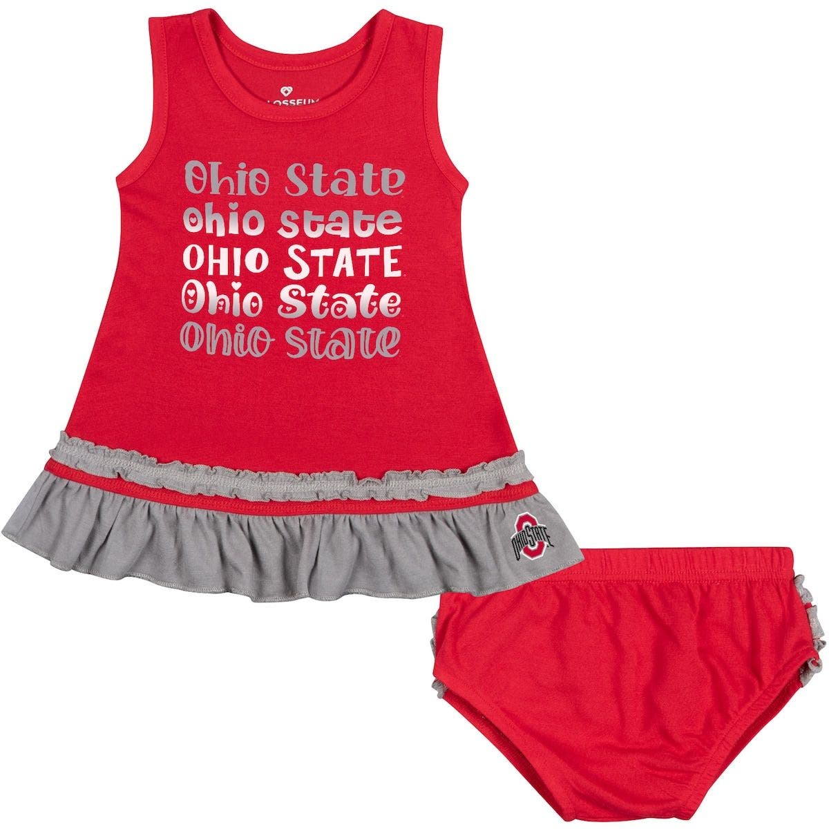 COLOSSEUM Girls Infant Colosseum Scarlet Ohio State Buckeyes Ruffle ...