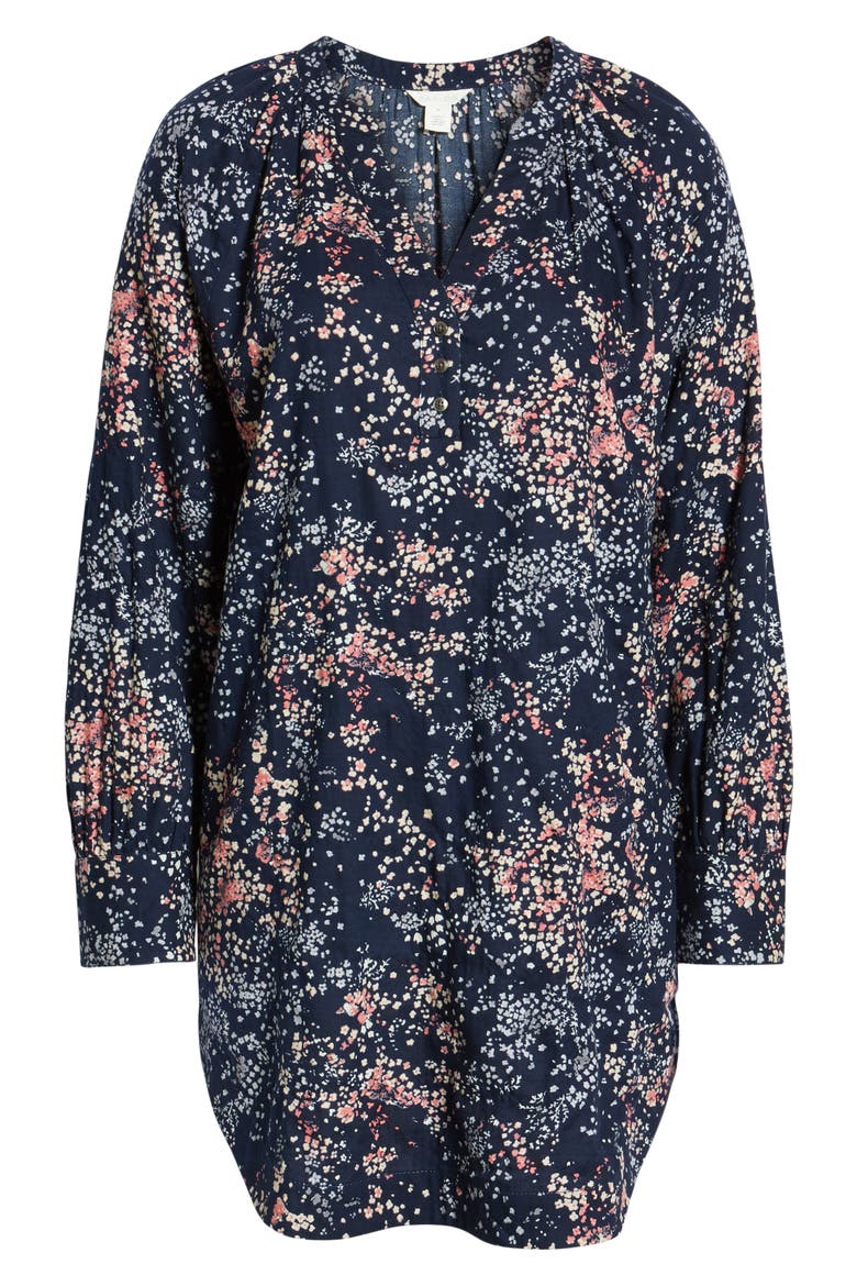 Woven Tunic, Alternate, color, NAVY LITTLE FLOWERS