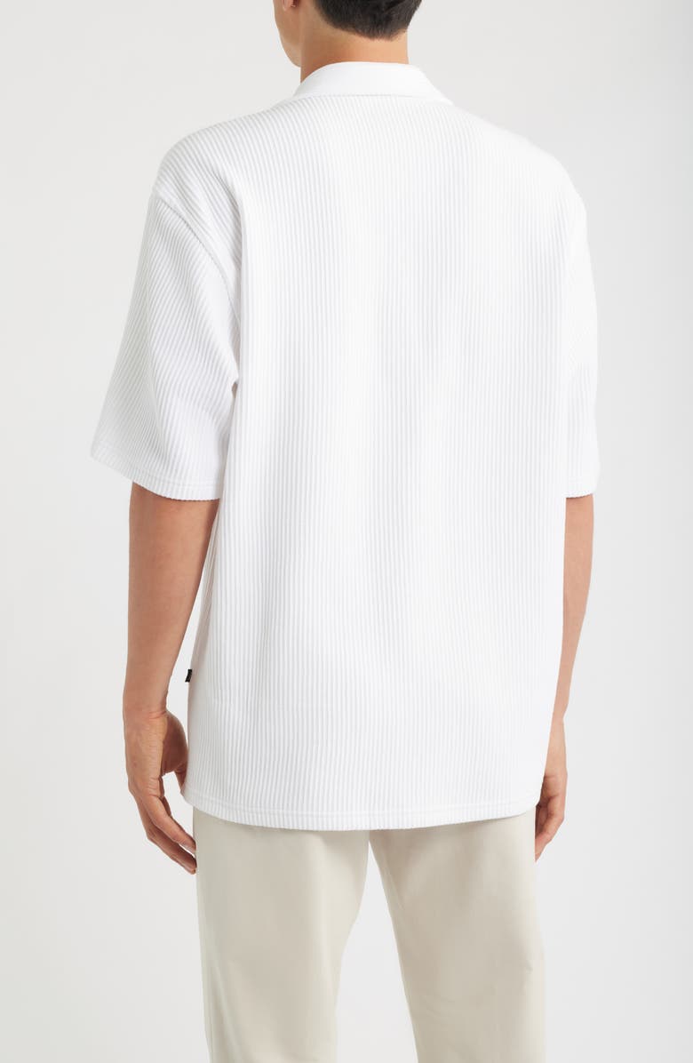 BOSS Lars Relaxed Fit Camp Shirt, Alternate, color, White
