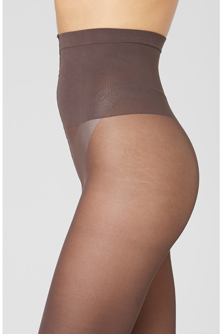 Svea Premium Opaque Tights, Alternate, color, DARK BROWN