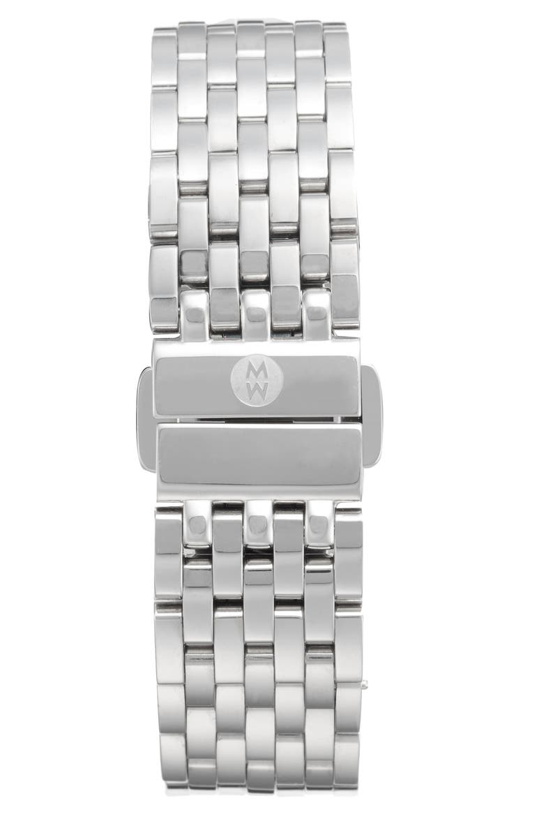 Sidney 18mm Stainless Steel Bracelet Watch Band, Main, color, SILVER