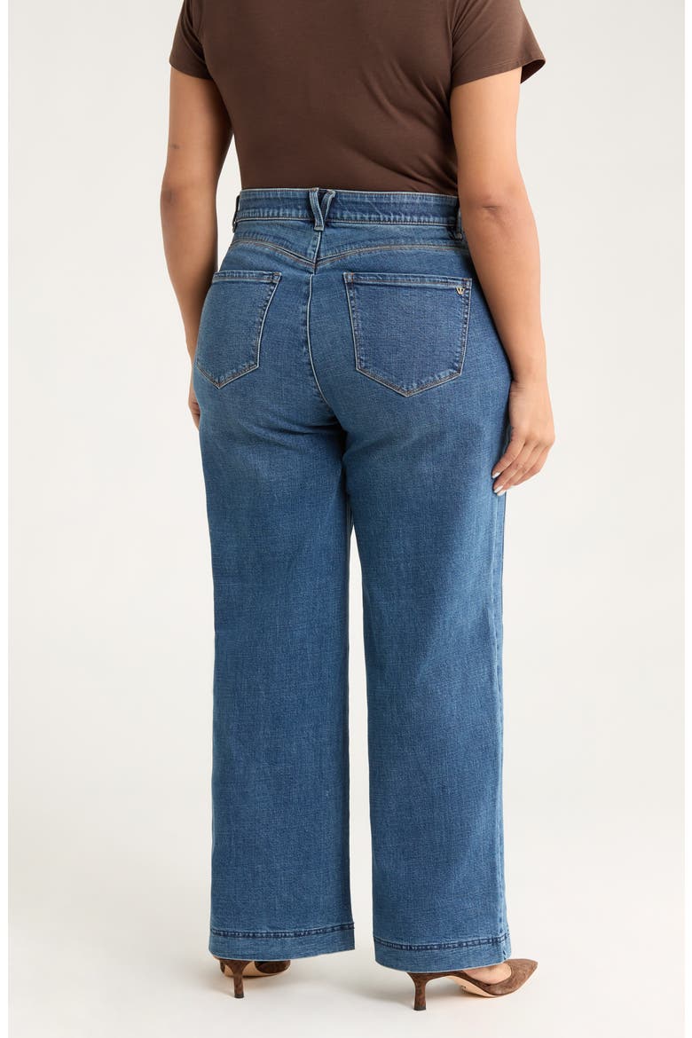 Gracie Skyrise Double Side Seam Wide Leg Jeans, Alternate, color, MID BLUE