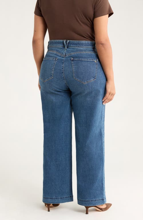 Wit & Wisdom Gracie Skyrise Double Side Seam Wide Leg Jeans In Blue