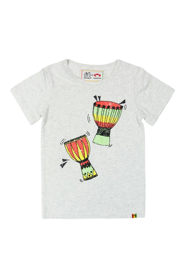 Kids' Beat Of A Drum Graphic Tee, Main, color, CLOUD HEATHER