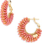 Gas Bijoux Izzia Beaded Hoop Earrings