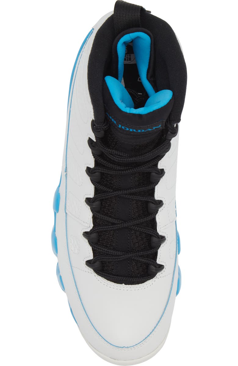 Jordan Air Jordan 9 Retro 'Powder Blue' High Top Sneaker, Alternate, color,