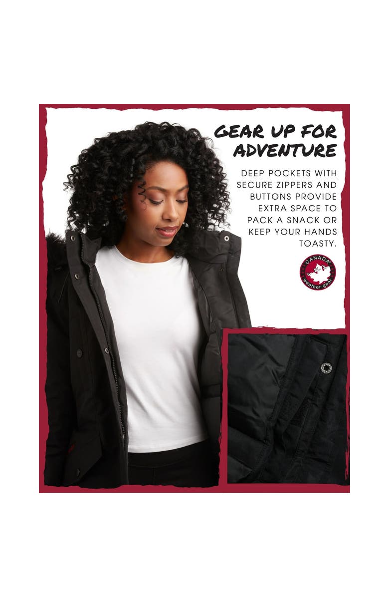 CANADA WEATHER GEAR Women's Long Winter Jacket, Alternate, color, Black