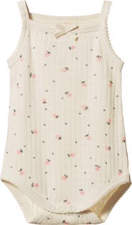 NATURE BABY Organic Cotton Pointelle Bodysuit