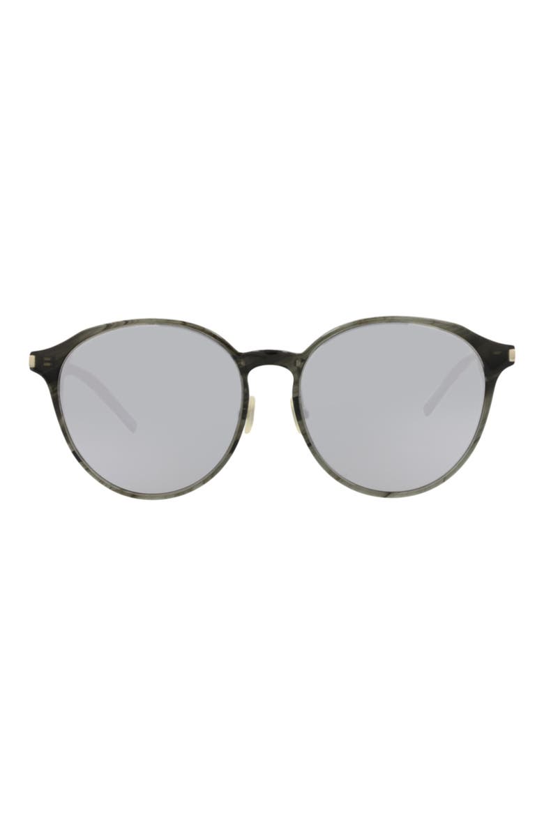 56mm Round Sunglasses, Main, color, GREY GREY SILVER