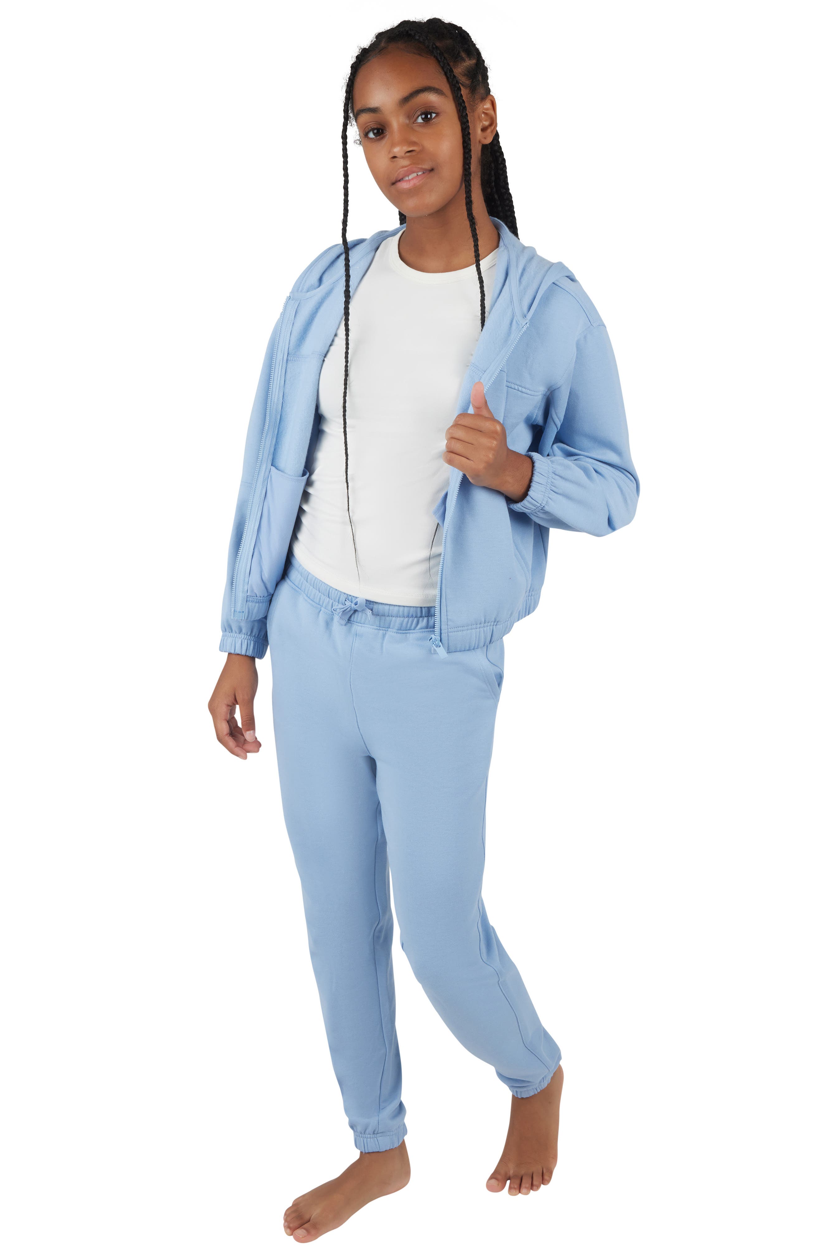90 DEGREE BY REFLEX Kids' Terry Brushed Treasure Hooded Jacket ...