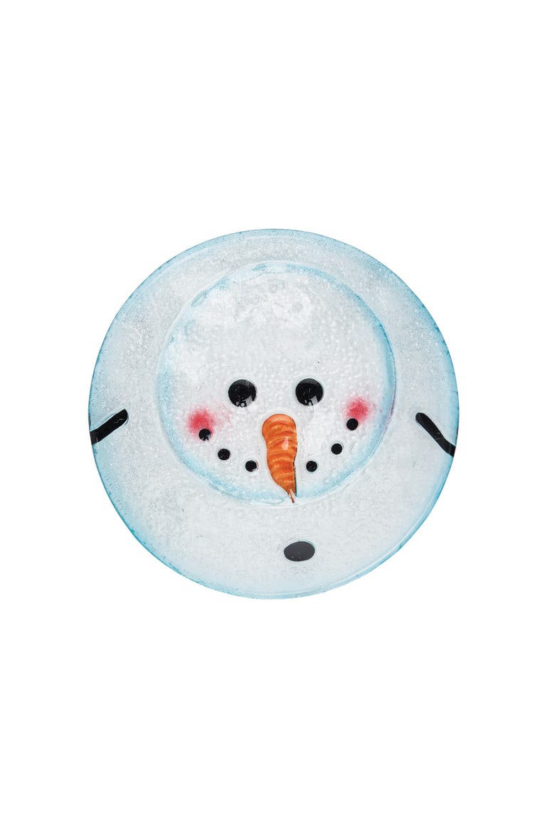 Snowman Small Plate, Main, color, White