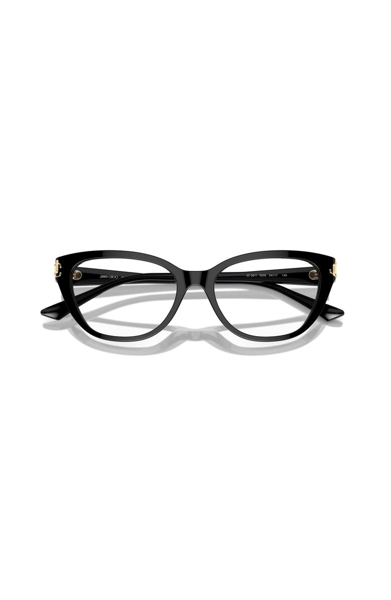 Jimmy Choo 52mm Cat Eye optical glasses, Alternate, color, Black