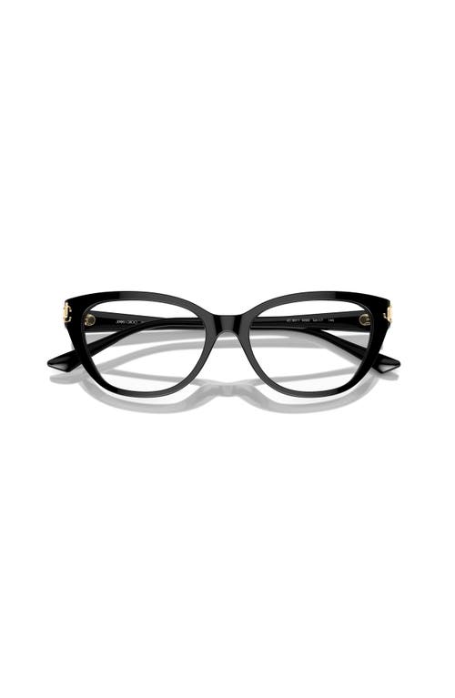 Jimmy Choo 52mm Cat Eye Optical Glasses In Black