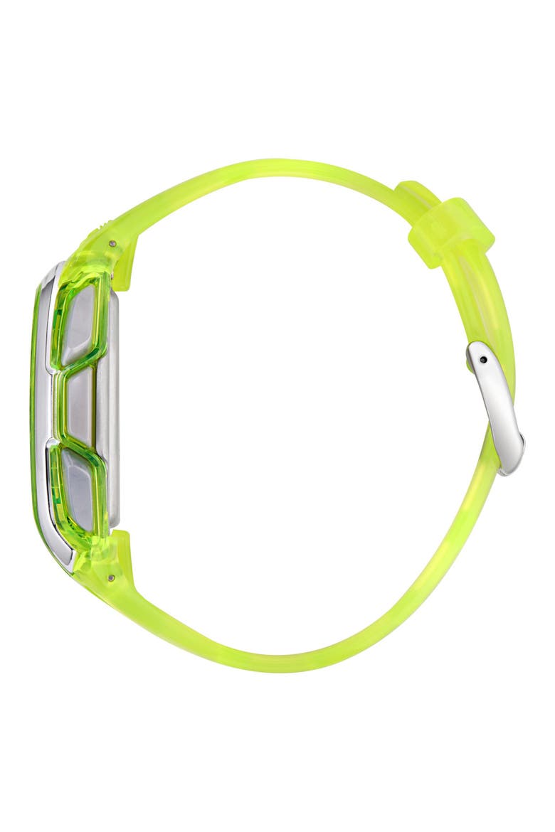AO Fashion Chronograph Silicone Strap Watch, 45mm, Alternate, color, GREEN