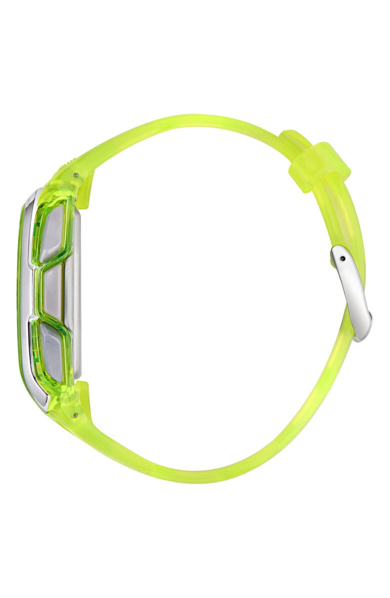 adidas AO Fashion Chronograph Silicone Strap Watch, 45mm, Alternate, color, Green