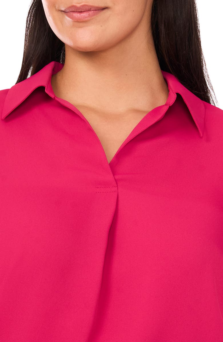 Halogen<sup>®</sup> Johnny Collar Top, Alternate, color, Vivacious