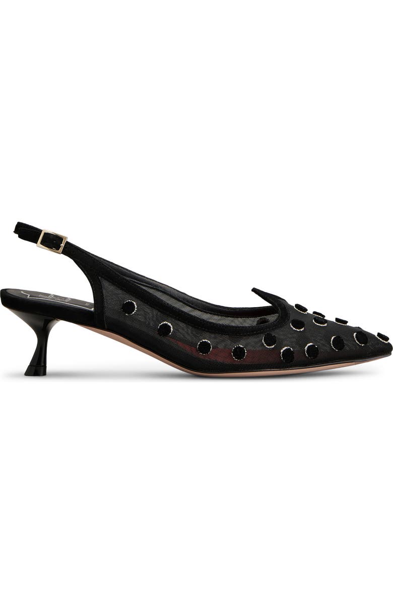 Roger Vivier I Love Polka Dot Slingback Pump, Main, color, Nero