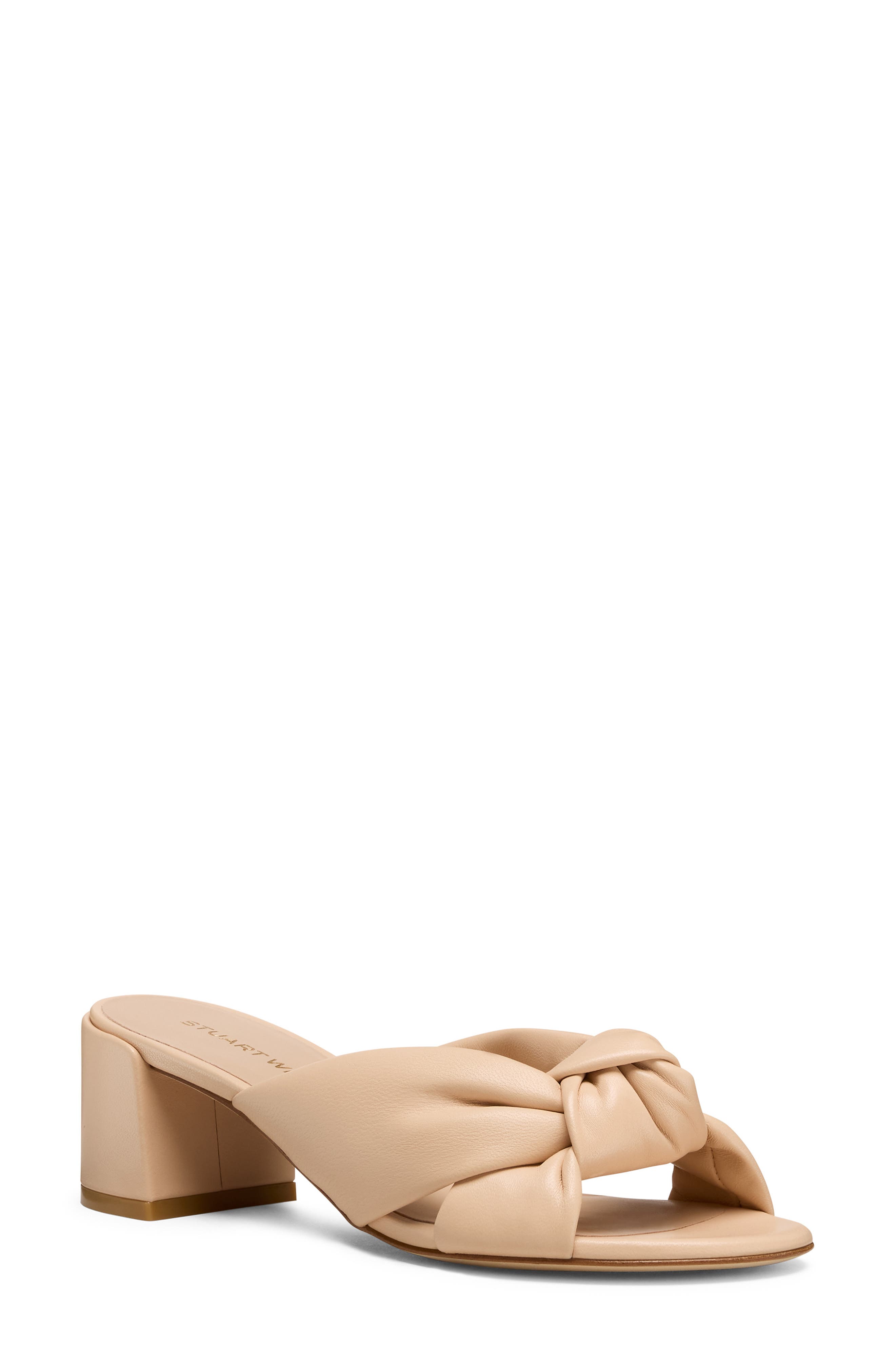 Stuart Weitzman Soplaya Block Slide 50, Main, color, Barely Beige