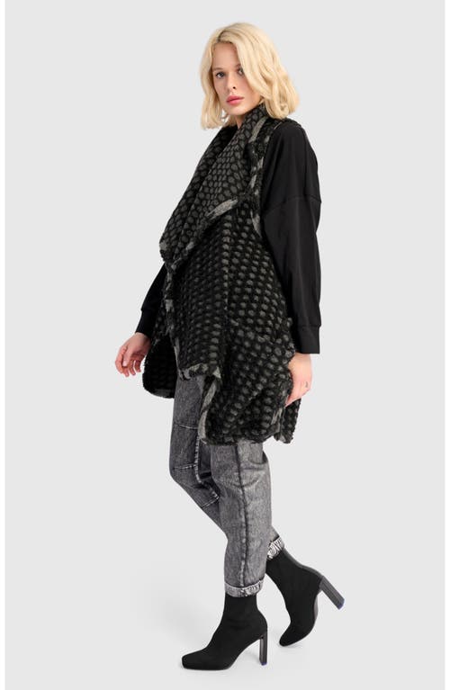 Alembika Ashen Cozy Draped Vest In Black
