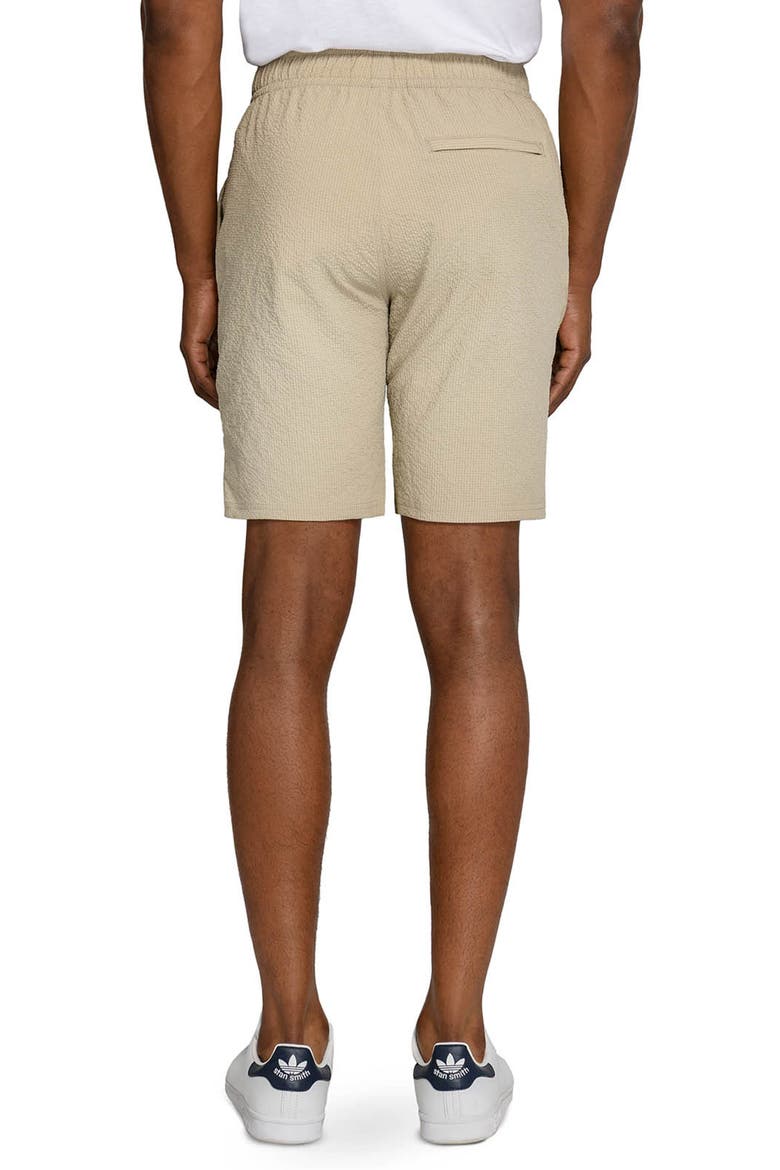 Slim Fit Drawstring Seersucker Shorts, Alternate, color, TAN