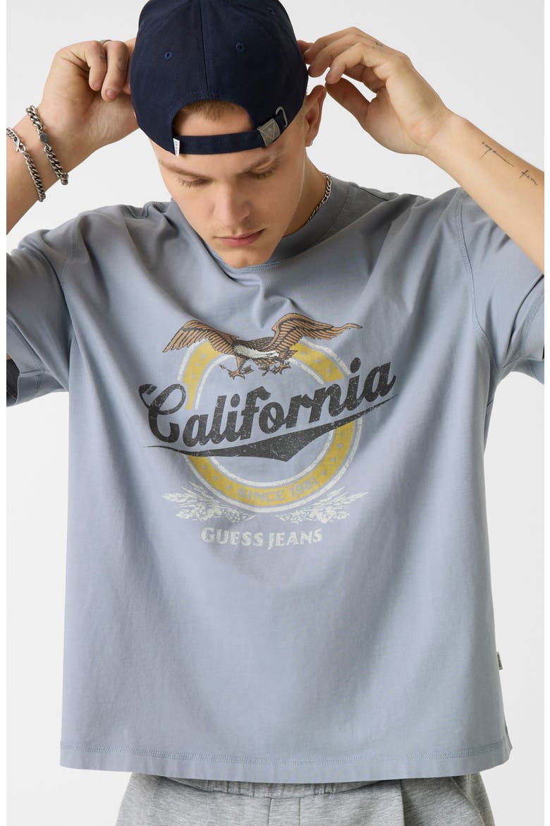 California Graphic T-Shirt, Alternate, color, BLUE CURRENTS MULTI