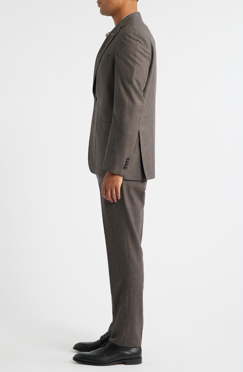 Jack Victor Montana Brown Houndstooth Wool & Cashmere Suit, Alternate, color, Brown