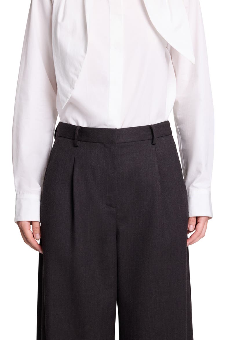 Gwen Wide Leg Wool Trousers, Alternate, color, DARK CHOCOLATE