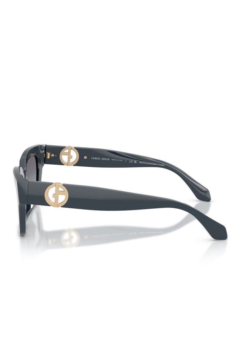 50mm Gradient Cat Eye Sunglasses, Alternate, color, DUSTY BLUE / BLUE GRADIENT