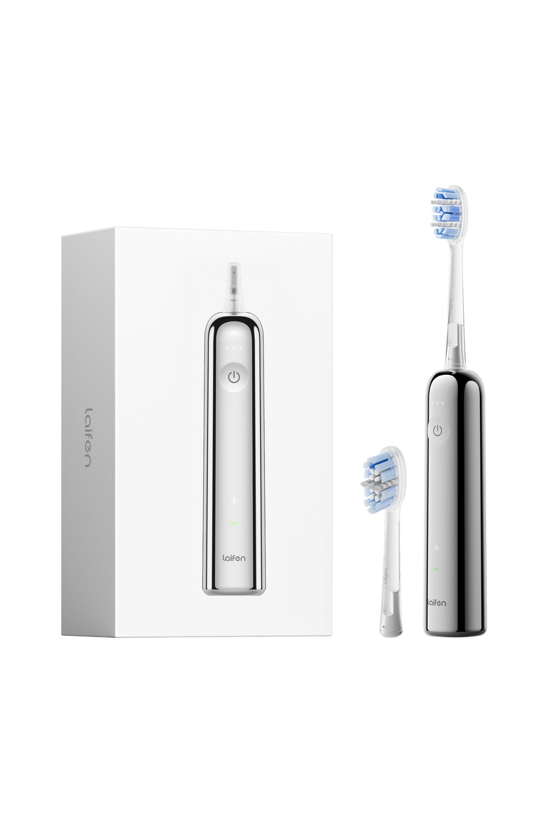 Wave Pro Electric Toothbrush with 2 Heads and Storage Bag, Main, color, Stainless Steel