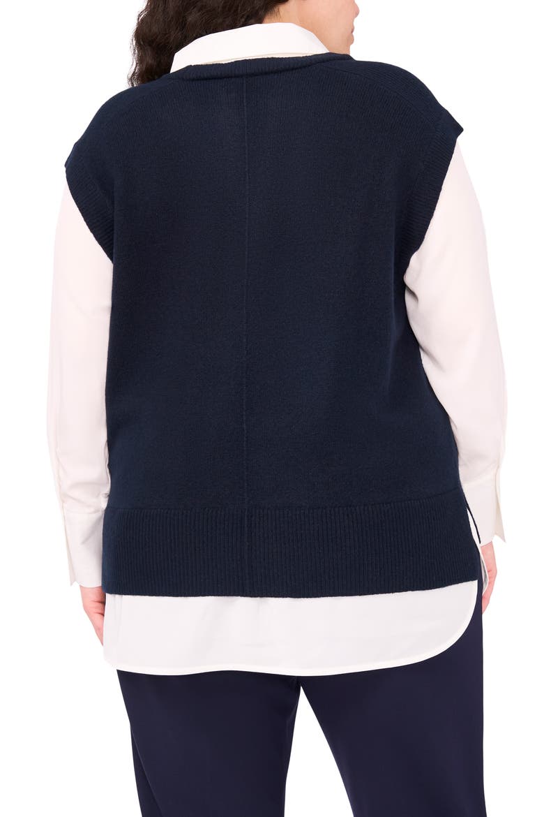 Layered Look Sweater Vest, Alternate, color, NAVY DEPTHS
