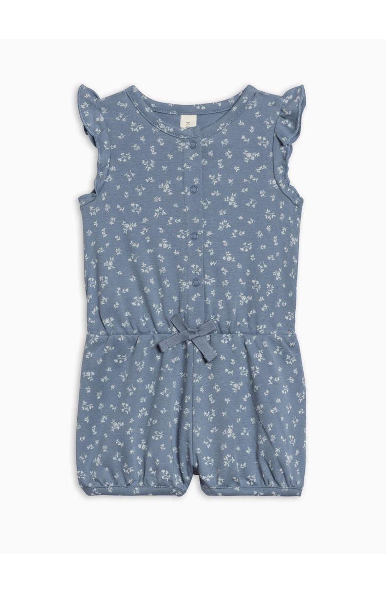 Colored Organics Organic Amelia Romper, Main, color, Isla Floral / Sea + Ivory