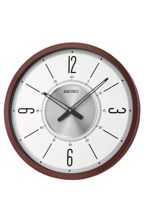 Seiko Abbott Wall Clock In Brown