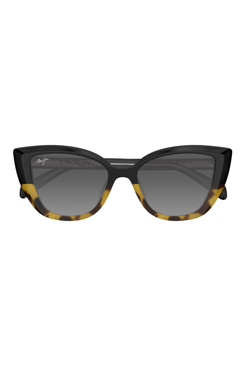 52mm Gradient Cat Eye Sunglasses, Main, color, BLACK