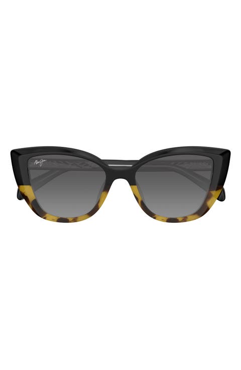 52mm Gradient Cat Eye Sunglasses