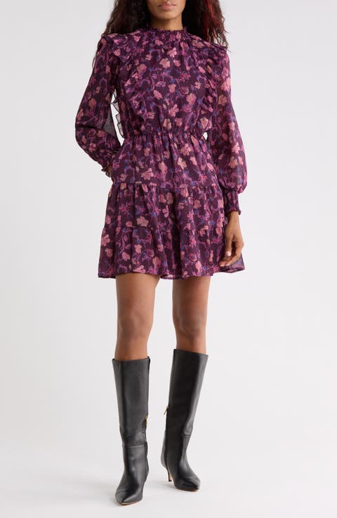 Clip Dot Chiffon Minidress