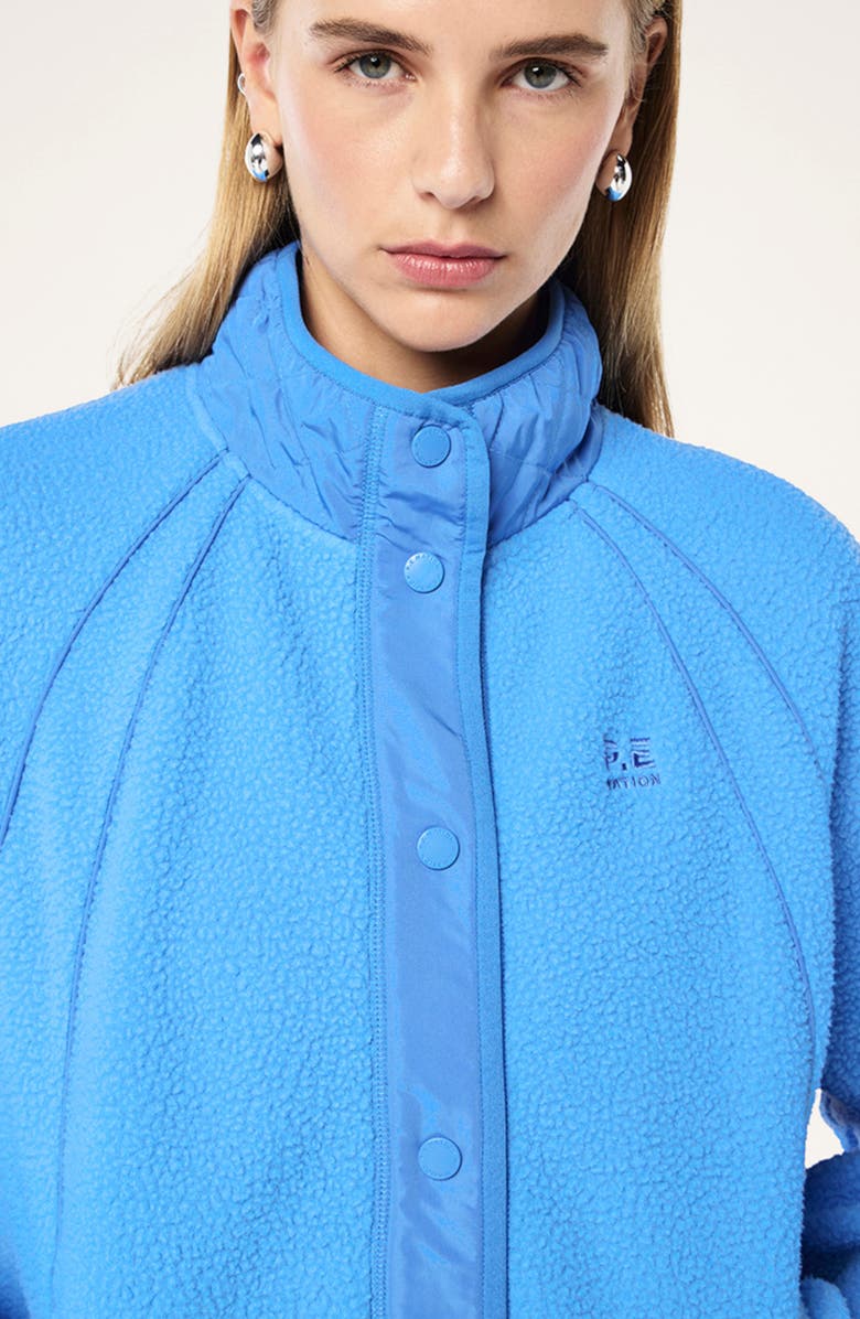 P.E Nation Venture Faux Shearling Jacket, Alternate, color, Marina