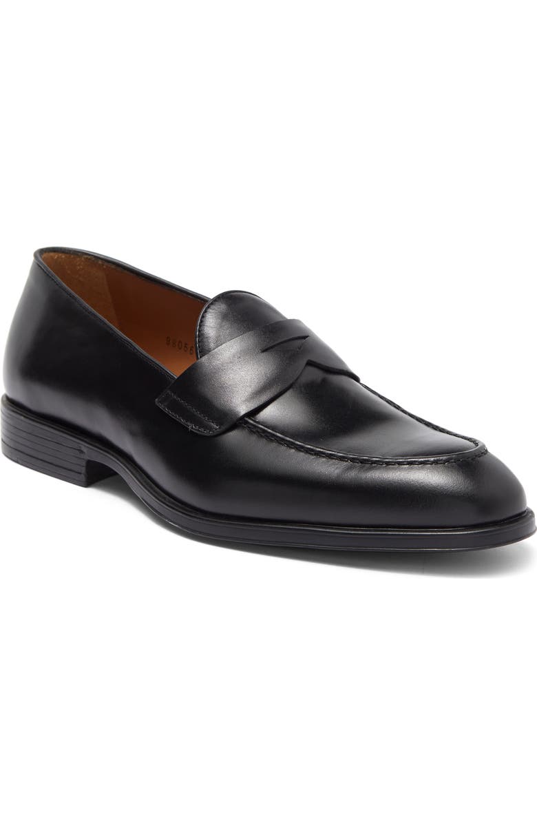 ANTONIO MAURIZI Leather Penny Loafer, Main, color,