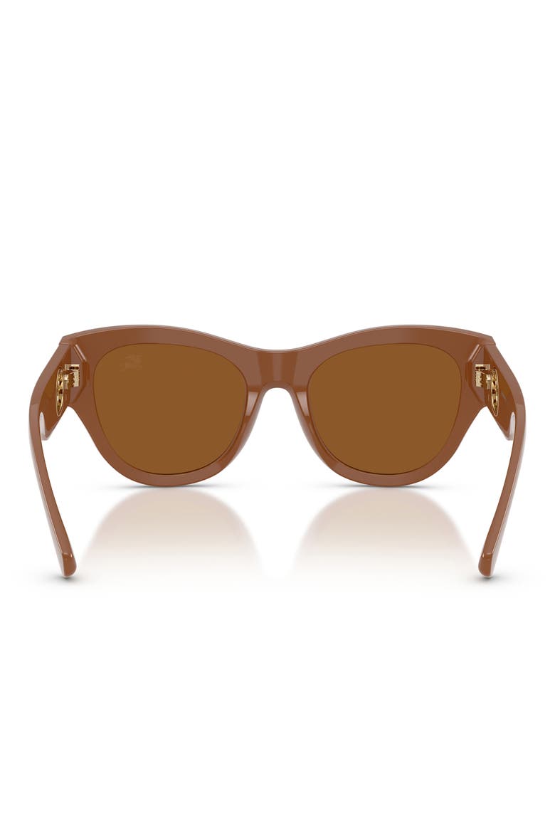 52mm Round Sunglasses, Alternate, color, BROWN / DARK BROWN