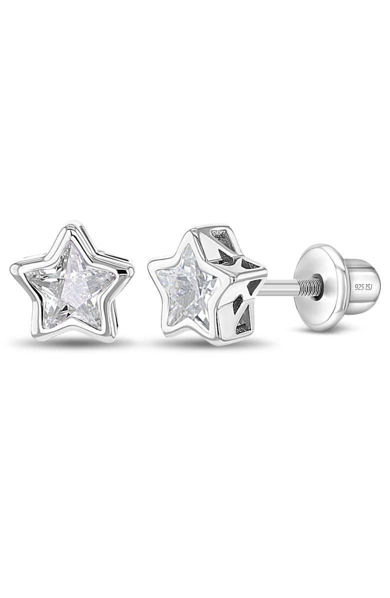 In Season Jewelry Cubic Zirconia Birthstone Star Earrings, Main, color, April