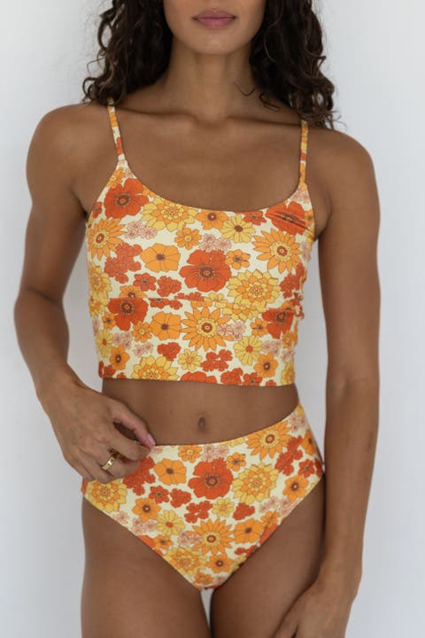 Flora Scoop Neck Tankini Top