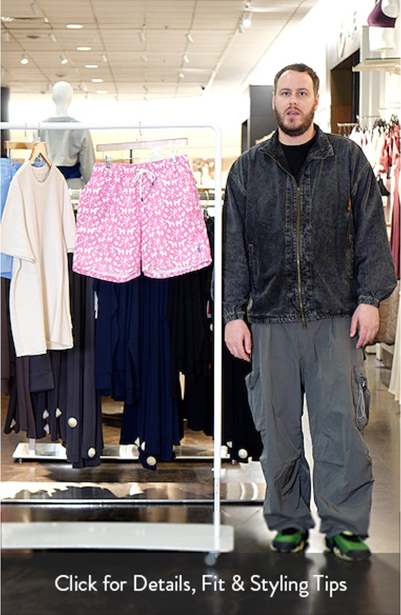 Traveler Classic Print Swim Trunks, sales video thumbnail