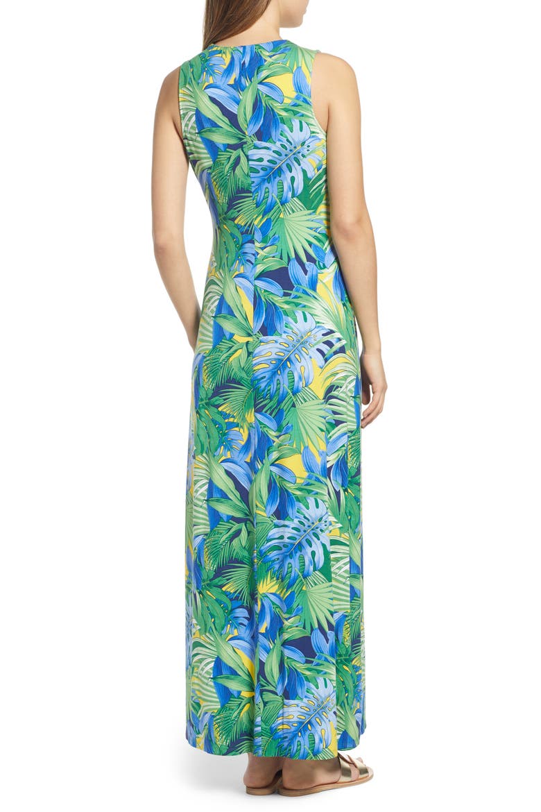 Hot Tropic Maxi Dress, Alternate, color, ISLAND NAVY