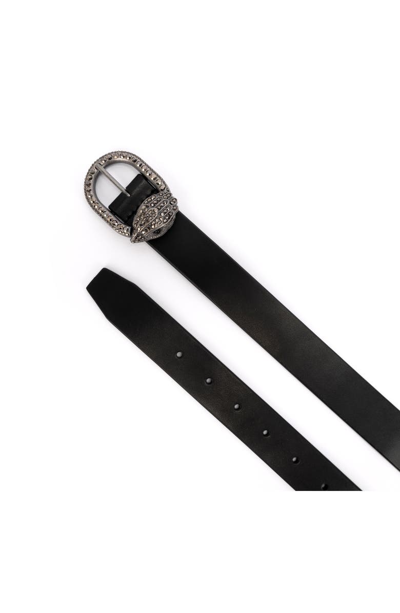 Kurt Geiger London Jewel Buckle Leather Belt, Alternate, color, 