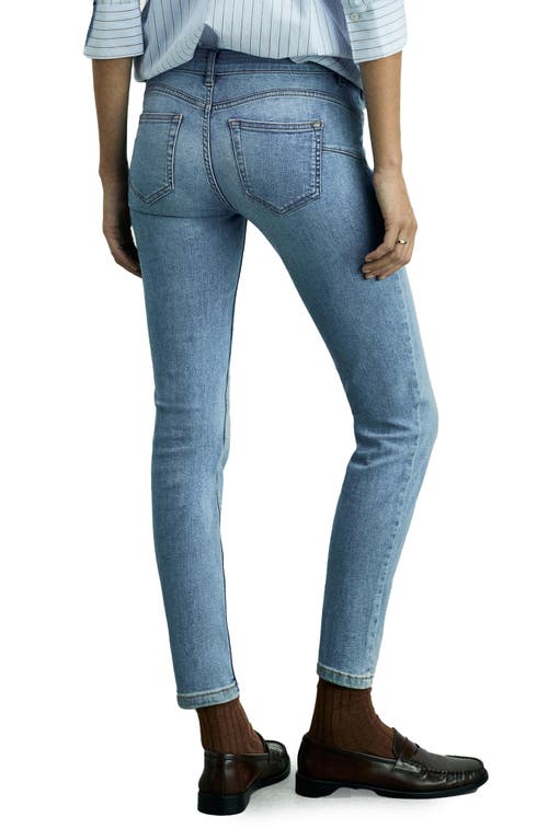 Mango Low Rise Push-up Skinny Jeans In Medium Blue