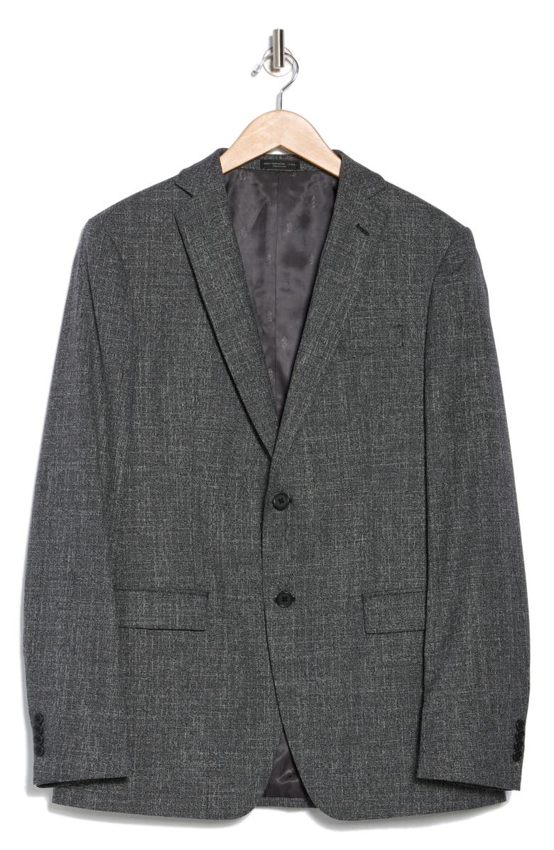 John Varvatos Star USA Micro Wool Blend Sport Coat, Alternate, color, Black/ White
