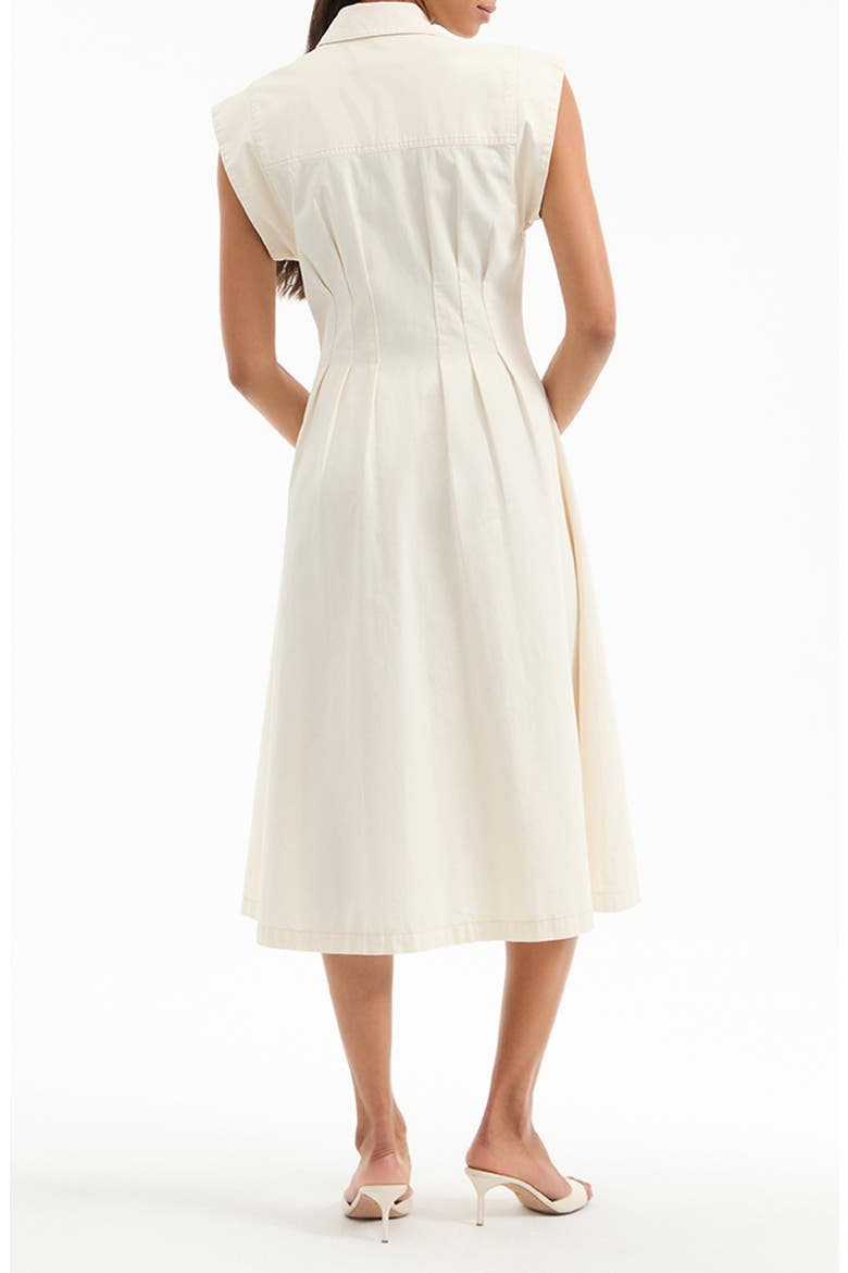 Ruben Cap Sleeve Cotton Midi Shirtdress, Alternate, color, ECRU
