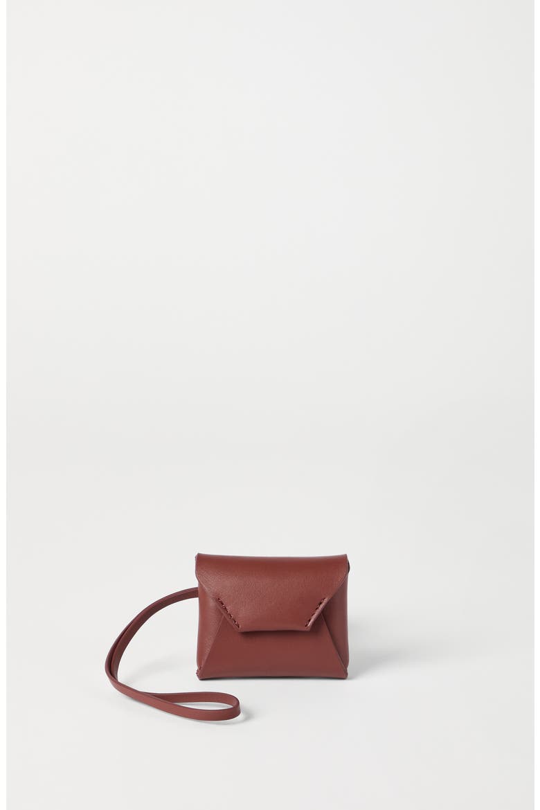 Calfskin bag charm, Alternate, color, Red