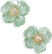 NORDSTROM RACK Frosted Flower Stud Earrings