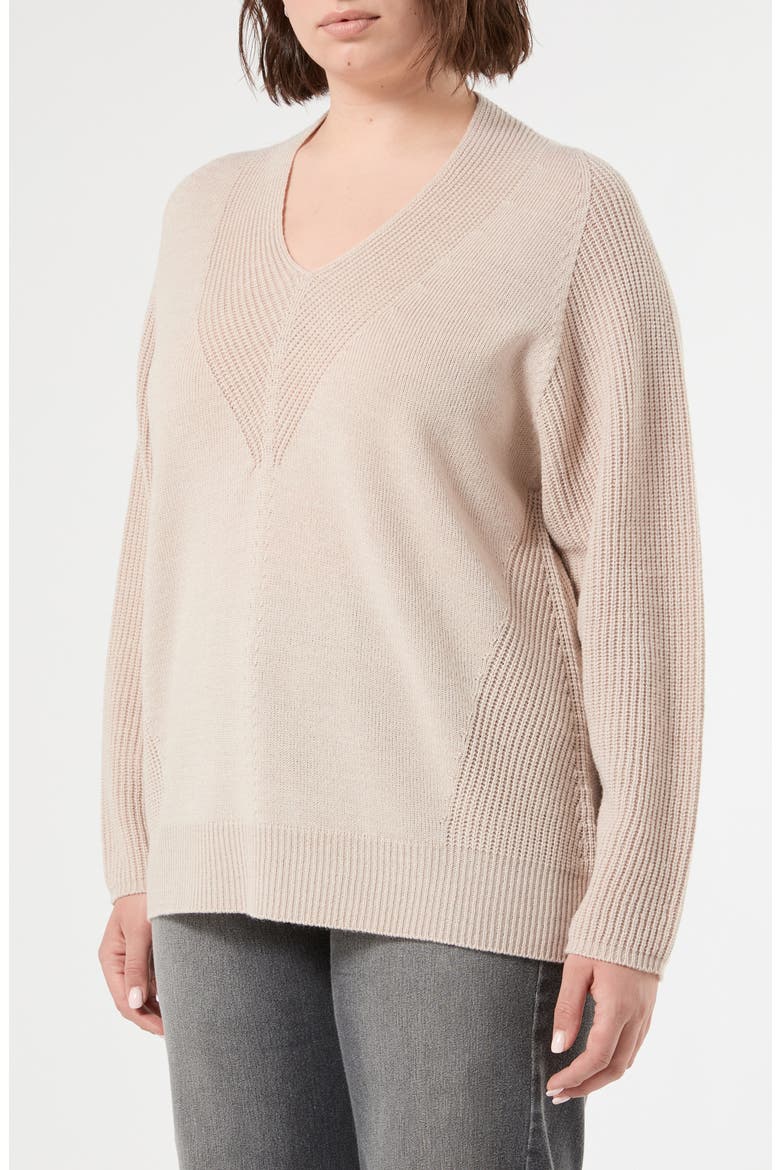 Fulmine Virgin Wool V Neck Sweater, Main, color, TURTLEDOVE