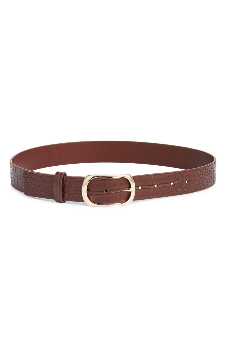 Nordstrom Rebecca Croc Embossed Belt, Main, color, 